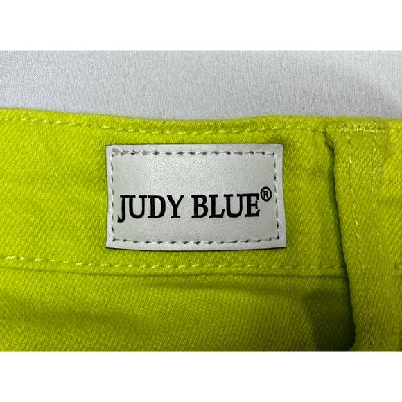 Judy Blue Women's Slim Fit Neon Green Skinny Denim Jeans - Size 3 (26x28.5) - Picture 3 of 6